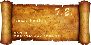 Tanos Evelin névjegykártya